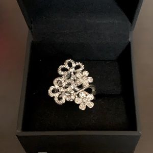 Silver Plated Flower Ring